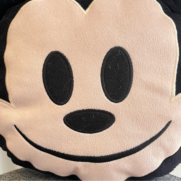 Disney Emoji Mickey Mouse Smiling Plush Pillow - Picture 2 of 4